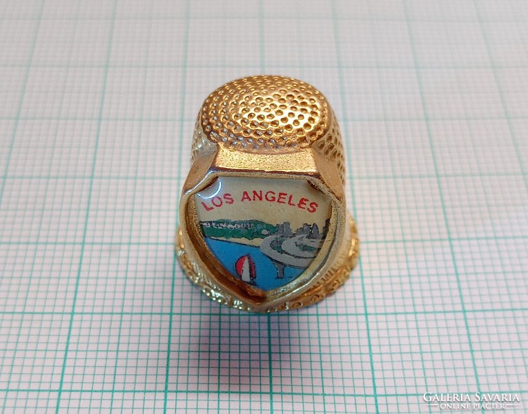 Old brass thick heavy thimble from Los Angeles