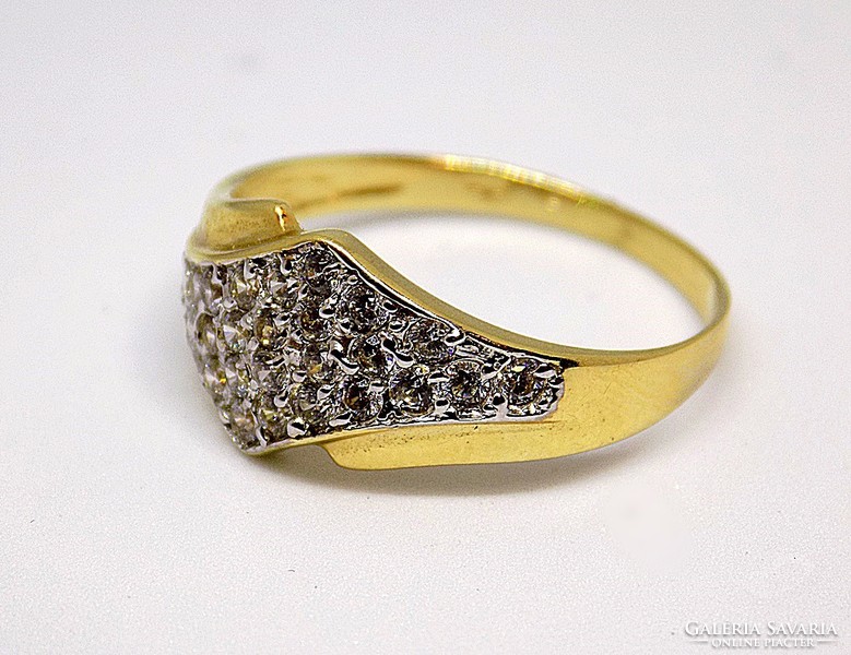 Gold ring with stones (zal-au78259)
