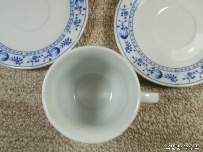 Retro jelzett AML Royal porcelán hagymamintás kávés teás tea kávé szett - 1 csésze 2 kistányér