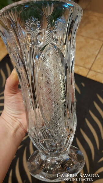 Large polished glass vase