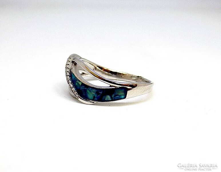 Silver ring with mother-of-pearl (zal-ag108528)