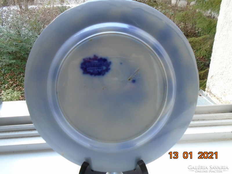 19 Sz cobalt gold woodbine(=honeysuckle) pearl wedgwood wall decorative bowl