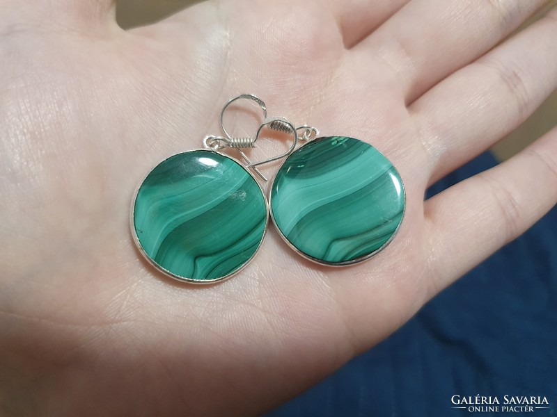 925 silver beautiful malachite earrings