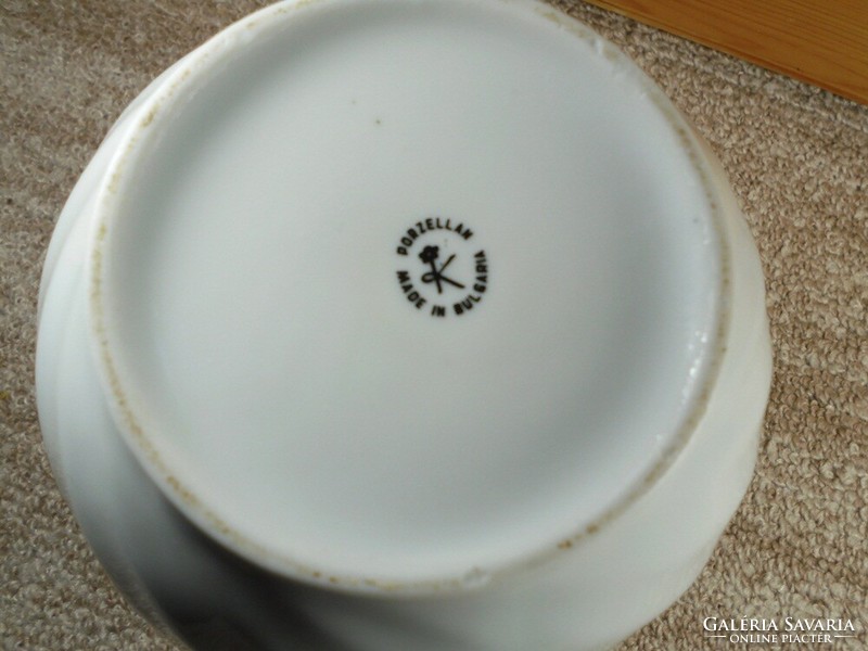 Retro old marked porcelain tea set jug pitcher and sugar bowl sugar holder - Bulgarian made