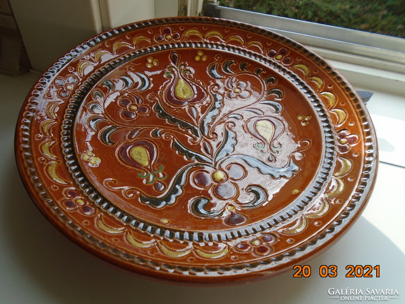 Gmunder keramik handmalerei tulip large wall plate 27.5 cm