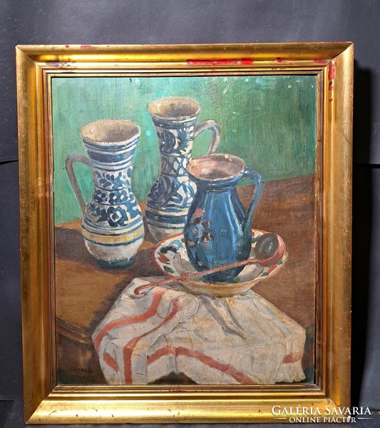 Still life with vases - marked lipner 1952