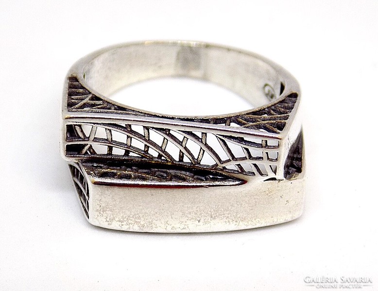 Kő nélküli antikolt ezüst gyűrű (ZAL-Ag106574)