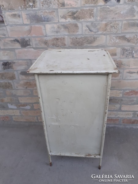 Sheet iron bedside cabinet with drawers
