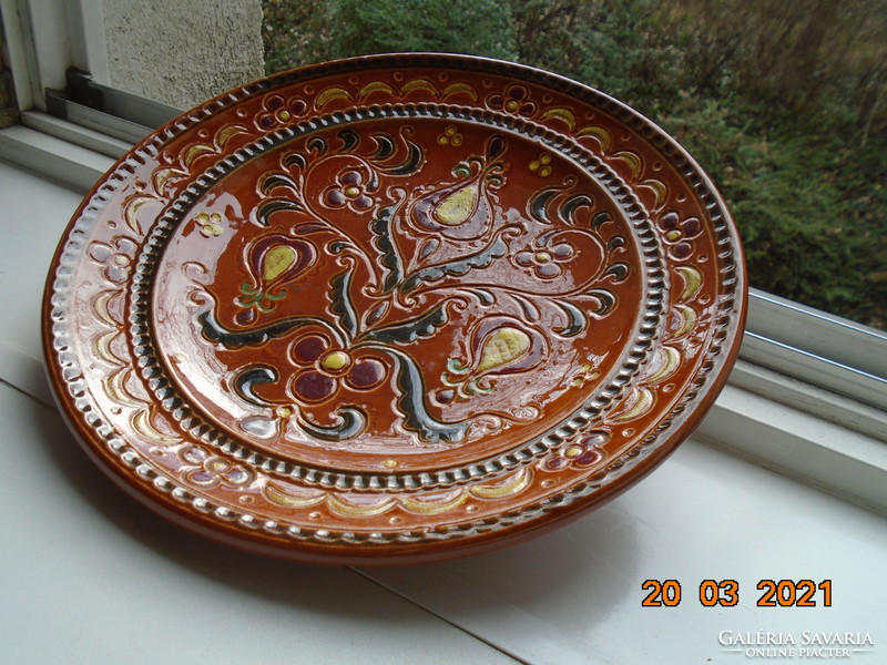 Gmunder keramik handmalerei tulip large wall plate 27.5 cm