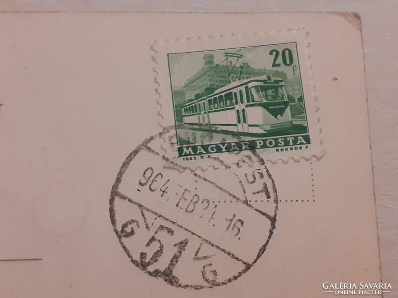 Régi képeslap 1964 MALÉV térkép levelezőlap