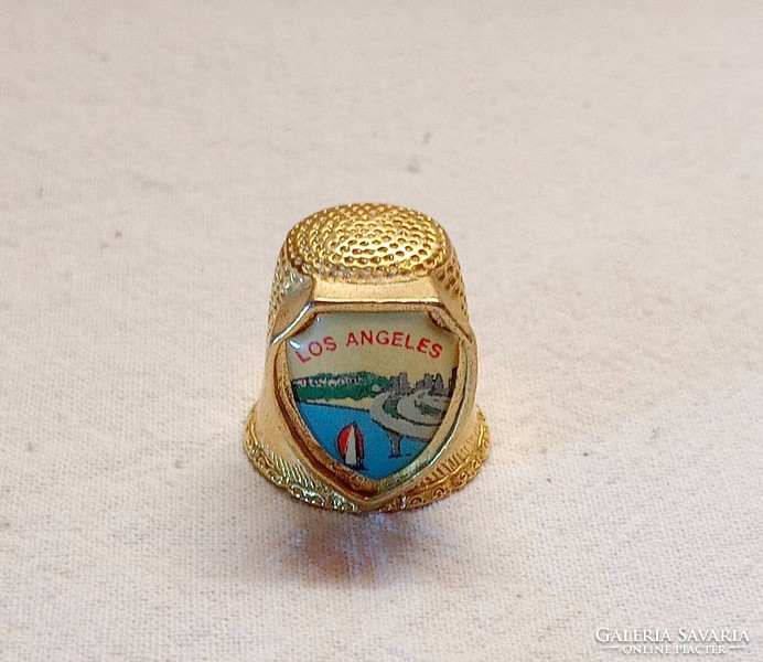 Old brass thick heavy thimble from Los Angeles