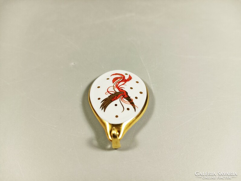 Herend phoenix bird pendant, hand-painted porcelain, flawless! (B122)