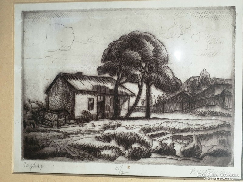 János Kmetty - landscape 1920-