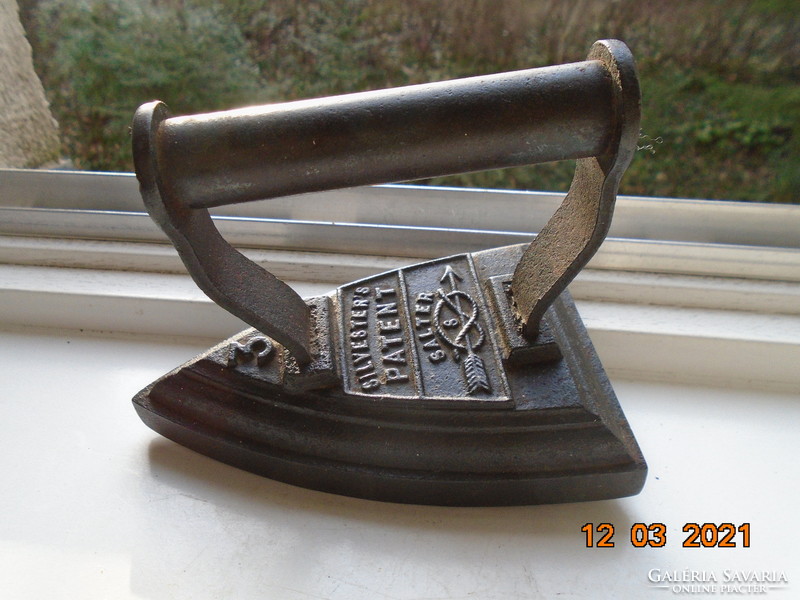 No. 19 salter Victorian silvester's patent English patented cast iron iron 1.6 kg