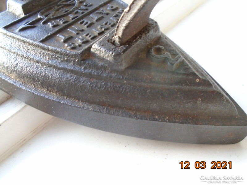 19.sz SALTER Viktoriánus SILVESTER'S PATENT angol szabadalmazott öntöttvas vasaló  1,6 kg