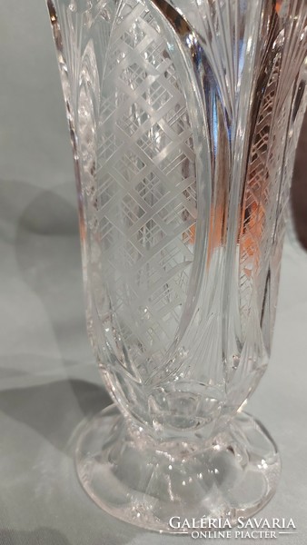 Csiszolt nagy üveg váza