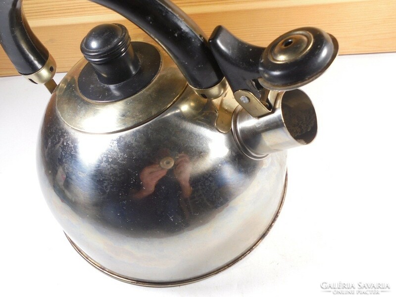 Régi rozsdamentes acél teáskanna vízforraló teás kanna kiöntő tea főző - Princess Gold gyártó