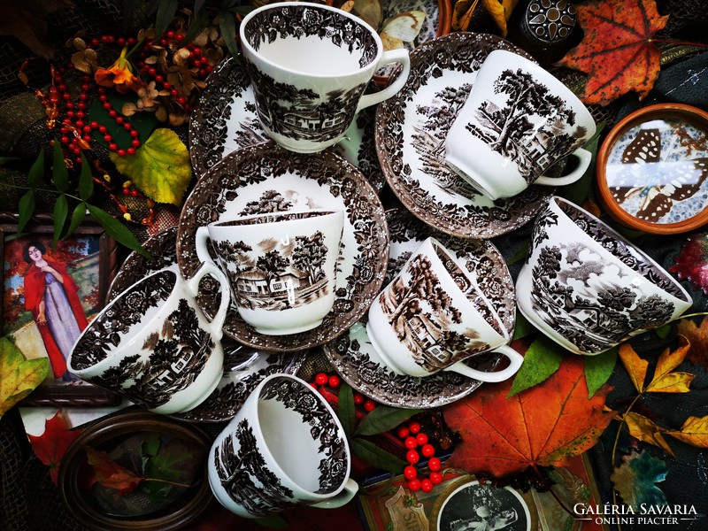 Action!!! English country style faience tea set