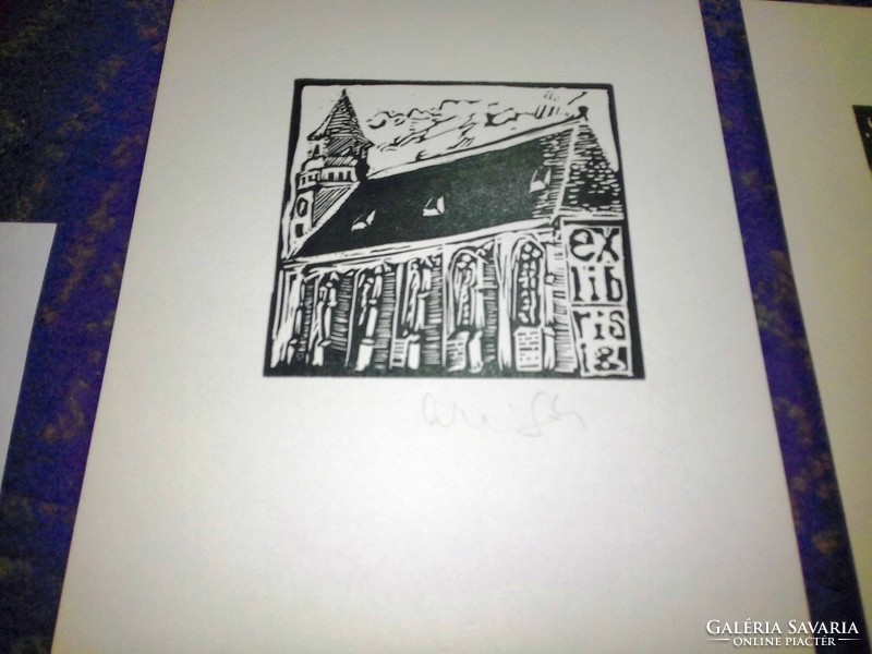 Small prints, ex libris, signed, graphics