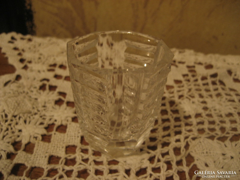 Old octagonal drink glass