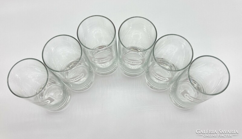 Retro pepsi glass set, tube glass, longdrink soda glass, in display case condition