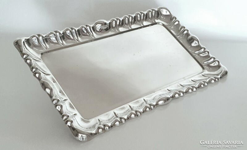 Art deco blister rim, silver (800) tray (927 g)