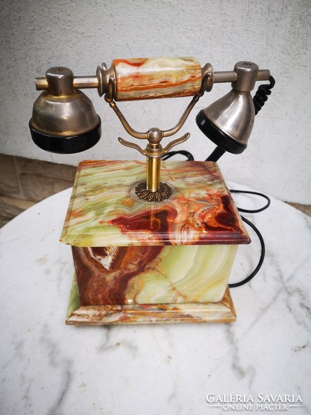 Gyönyörű régi míves Alabástrom telefon! Kiváló dekoráció gyüjteményben is