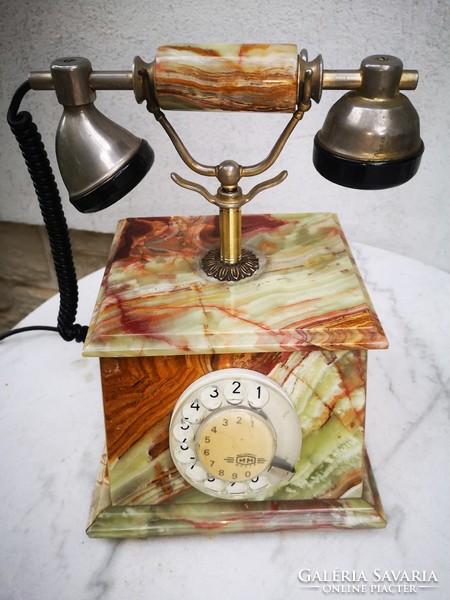 Beautiful old antique alabaster phone! Also an excellent decoration in a collection