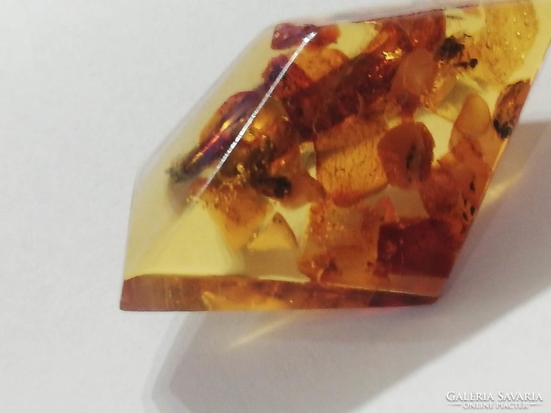 Old amber brooch, pin