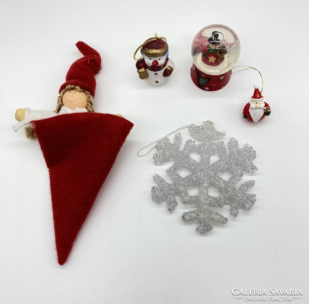 Christmas ornament, decor package, elf, snow globe, snowman, snowflake