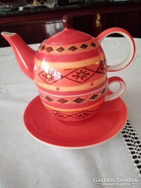Cha Cult  Hamburg porcelán fajansz  teás / kávés  kiöntő /  kanna, csésze +csészealj Anyák napjára