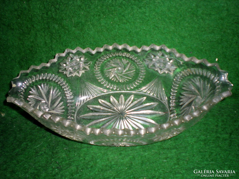 Antique, thick glass bowl, serving, centerpiece