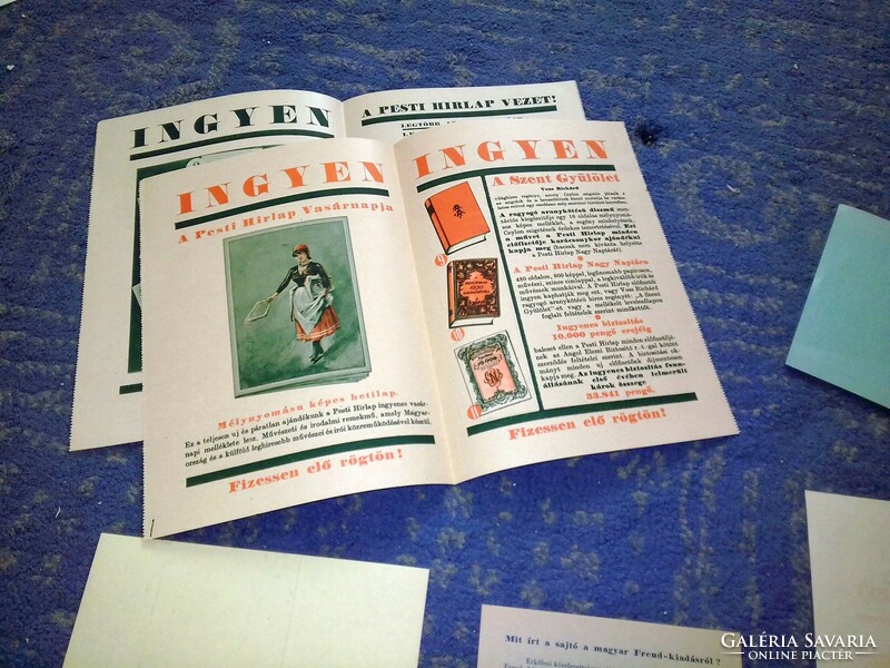 Pre-war small print, newspaper, magazine subscription notices, flyers, advertising