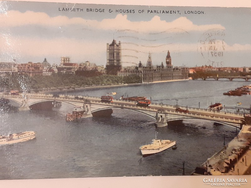 Régi képeslap 1957 London fotó levelezőlap