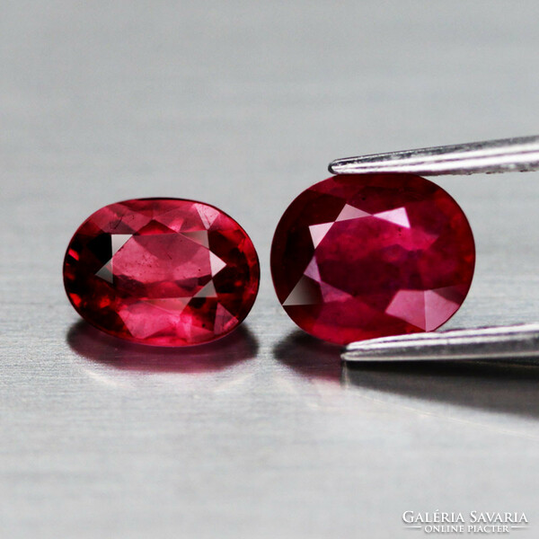 1.98 Ct. Natural ruby from Mozambique /2pcs/