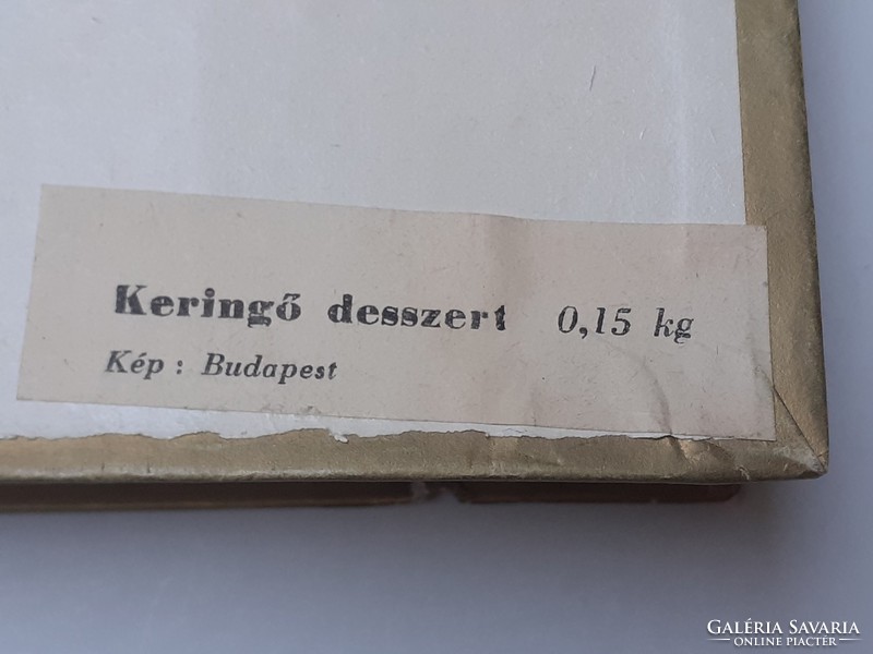 Retro Keringő desszert doboz 1970 Budapest régi bonbonos papírdoboz