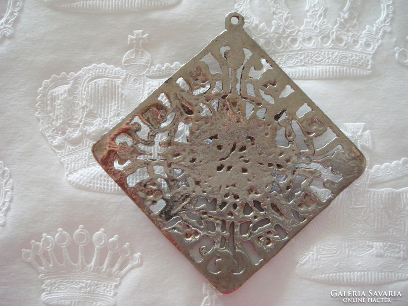 Old women's vintage metal pendant