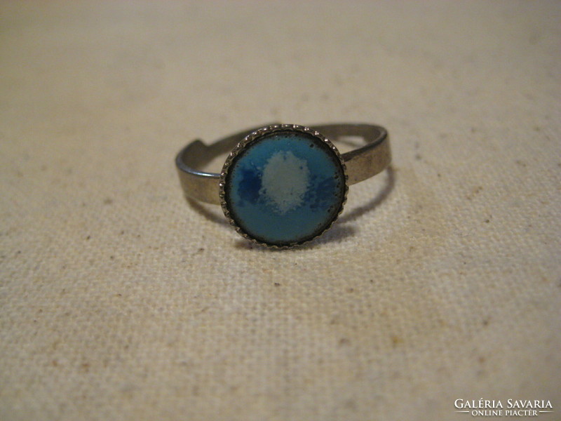 Antik  gyűrű , kék  kövel