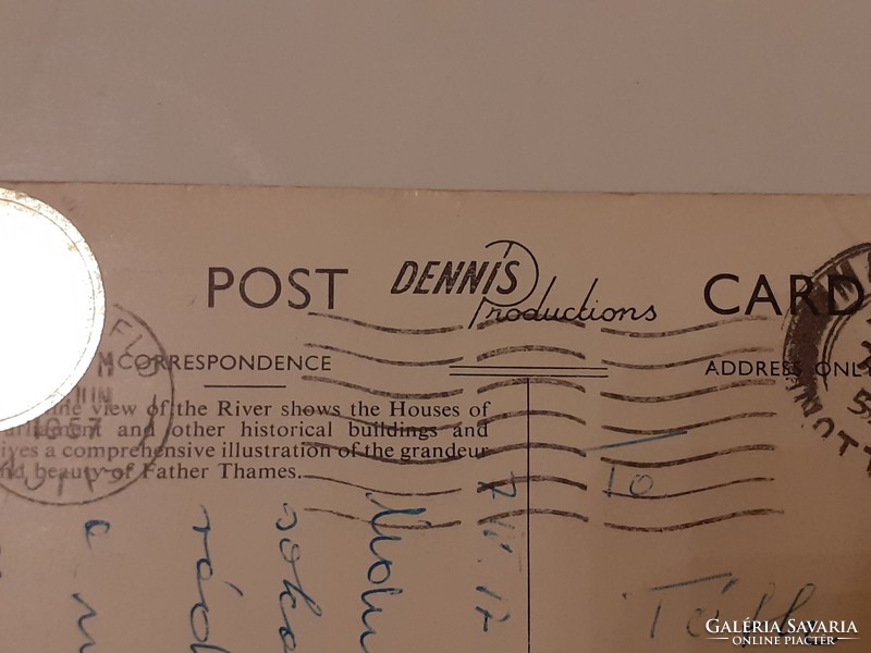 Régi képeslap 1957 London fotó levelezőlap