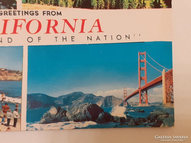 Old postcard 1957 california photo postcard