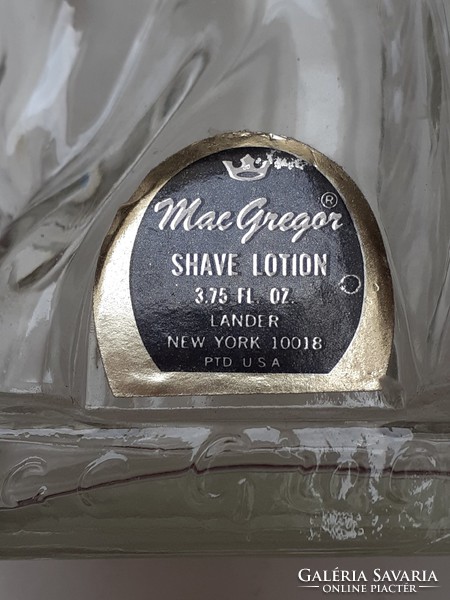 Retro Mac Gregor arcvízes üveg lófej alakú régi férfi arcápolós palack
