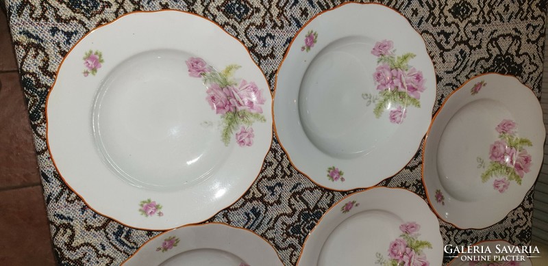 Zsolnay rose deep plates, wall plates