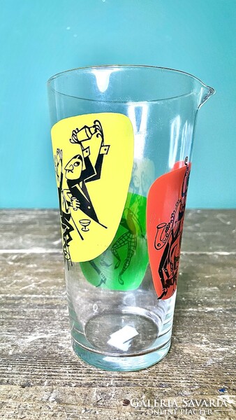 Retro design cocktail mixing glass jug