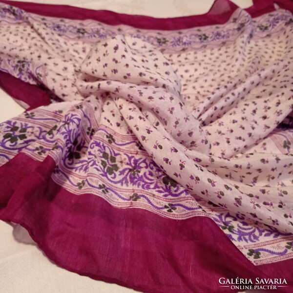 Pure silk, women's shawl, 100 x 96 cm