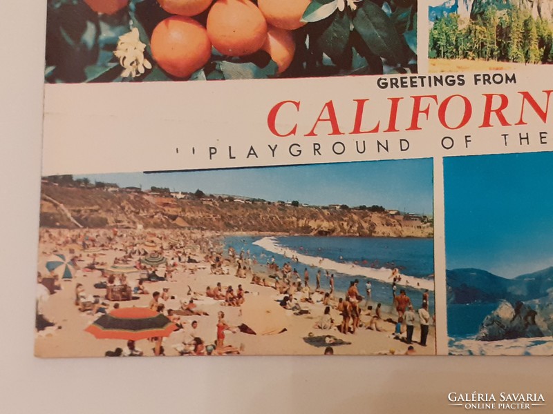 Old postcard 1957 california photo postcard