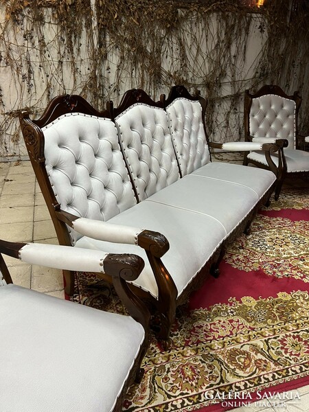 Renovated neo-baroque style lounge sofa set 1+1+3