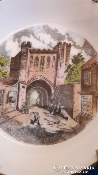 Castle porcelain plate, wall plate 2 (m3355)