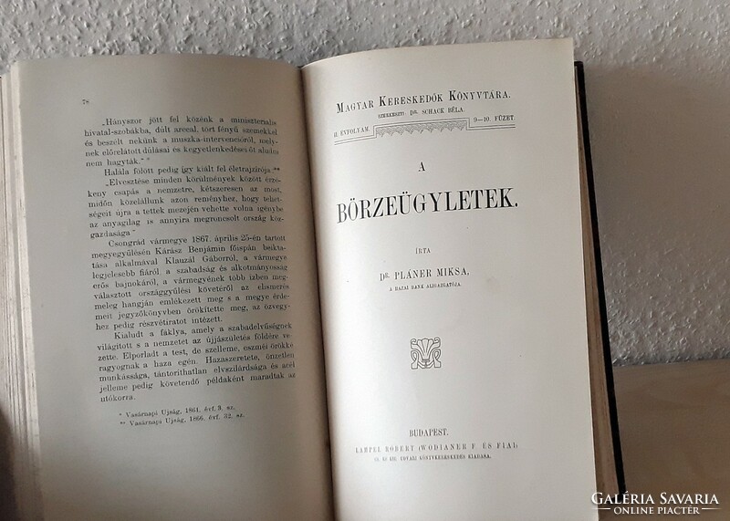 Magyar Kereskedők Könyvtára II  kötet  Dr Schach Béla szerk.