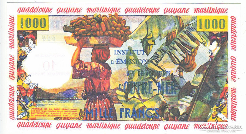Francia-Antillák  10 francia frank 1961 REPLIKA