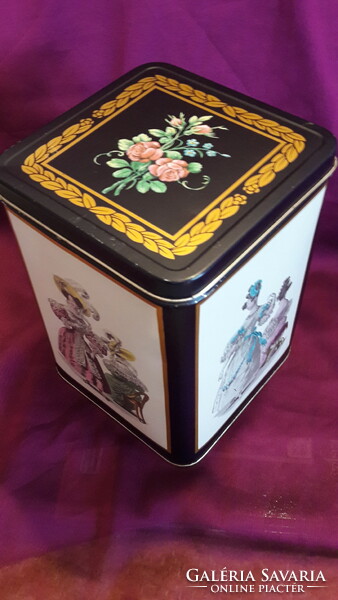 Biedermeier metal box, large tin box (l3364)